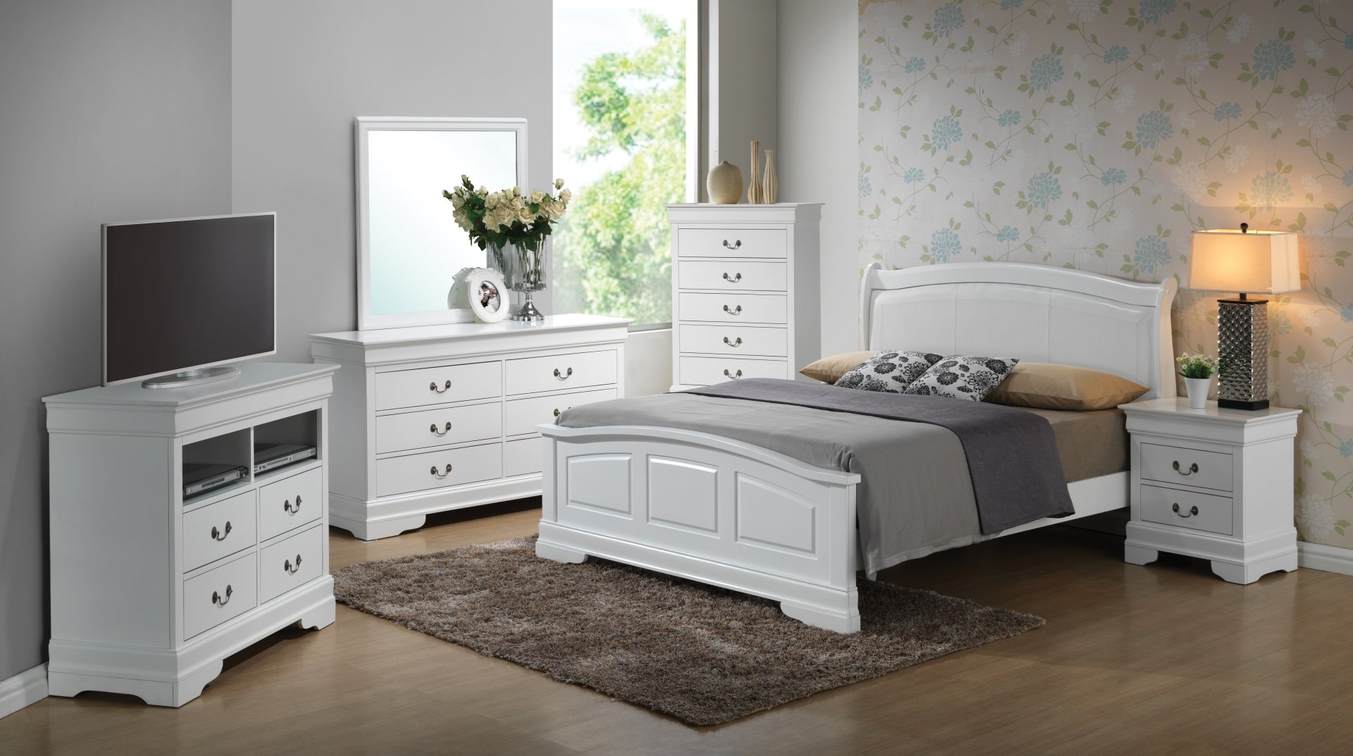 King Elegant Bed - White - Image 3