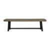 Cloud - Outdoor Bench With Acacia Wood Frame And Slat Panel Design (Set of 2) - Sandblast Gray / Black - Image 7