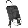 Foldable Shopping Stair Trolley With Triangular Wheels And Removable Waterproof Bag - Black - Image 9