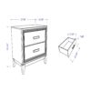 Almera - Glitter Nightstand - White - Image 3