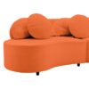 Modern Living Room Sofa Lamb Velvet Upholstered Couch Furniture For Home Or Office - Orange - Image 14