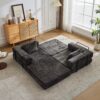 Convertible Floor Sofa Bed With Fixed Shape Frame, Loveseats Boneless Modular Sectional, For Living Room - Black - Image 17