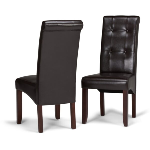 Cosmopolitan - Deluxe Tufted Parson Chair (Set of 2) - Tanners Brown