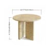Natural Marble Coffee Table For Living Room, Genuine Marble - Glod Yellow Beige - Image 3