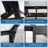 6X10 Ft Polycarbonate Greenhouse Raised Base And Anchor Aluminum Heavy Duty Walk-In Greenhouses For Outdoor Backyard In All Season - Black - Image 5