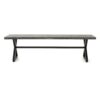 Modern Outdoor Aluminum Dining Bench With Steel Frame - Gray / Black - Image 4