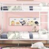 Full Long Over Queen Metal Bunk Bed - White - Image 13