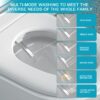 Smart Toilet With Bidet Built In, Auto Open & Close, Elongated Heated Seat, Foot Sensor Flush, LED Display, Warm Water Wash - White - Image 5