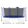 Trampoline With Basketball Hoop, Astm Approved Reinforced Type Outdoor Trampoline With Enclosure Net - Blue - Image 10