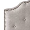 Luella - Button Tufted Full / Queen Upholstered Metal Panel Headboard - Light Gray - Image 11