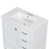 Bathroom Vanity, Modern Bathroom Cabinet With Sink Combo Set, Bathroom Storage Cabinet With A Soft Closing Door And 3 Drawers, Solid Wood Frame - White - Image 13