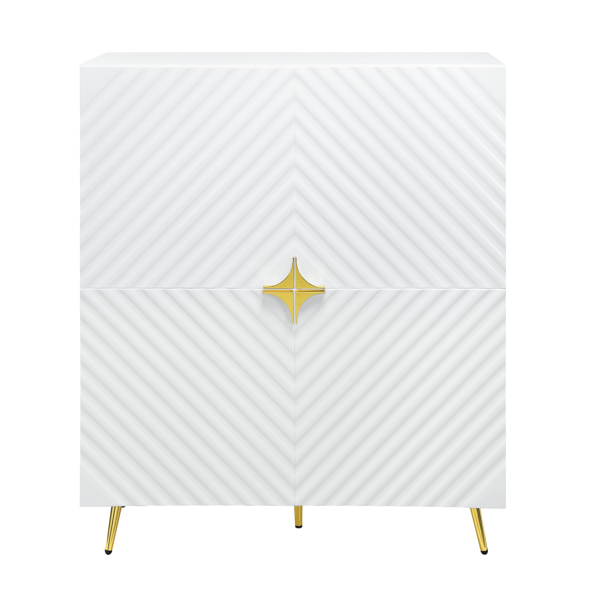 Gaines - High Gloss Accent Cabinet - White - Image 5