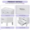 Bathroom Vanity With Ceramic Sink, Flip Out Drawer Design For Plumbing, Soft Close Drawers - White - Image 7