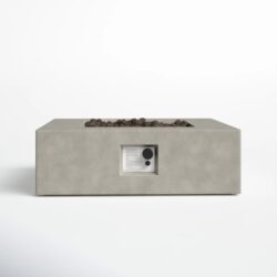 Outdoor Reinforced Fire Pit Table - Natural / Gray