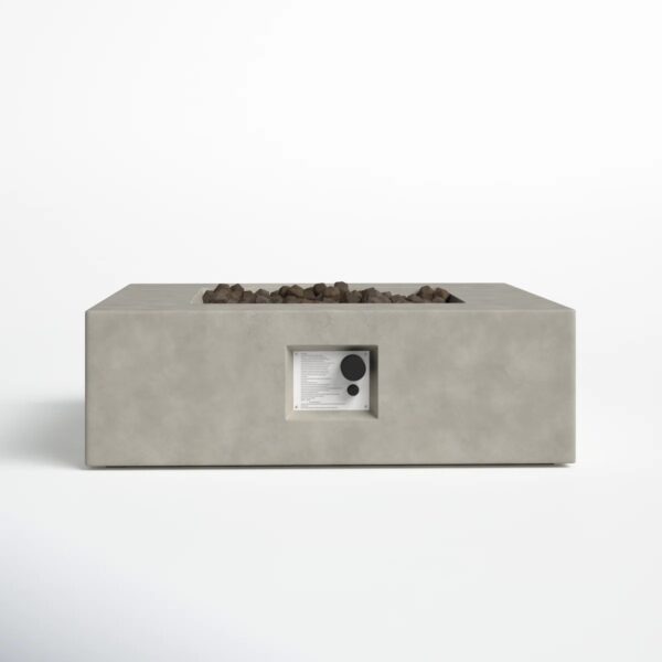 Outdoor Reinforced Fire Pit Table - Natural / Gray
