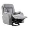 35.4" Electric Power Lift Recliner Chair, Fabric Recliner Chair, Home Theater Seating, Living Room Chair, Side Pocket, Remote Control - Light Gray - Image 14