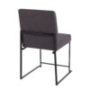 Fuji - Contemporary High Back Dining Chair (Set of 2) - Black / Charcoal - Image 4