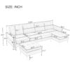 Convertible Sectional Sofa Couch With Movable Ottoman - Light Gray - Image 2
