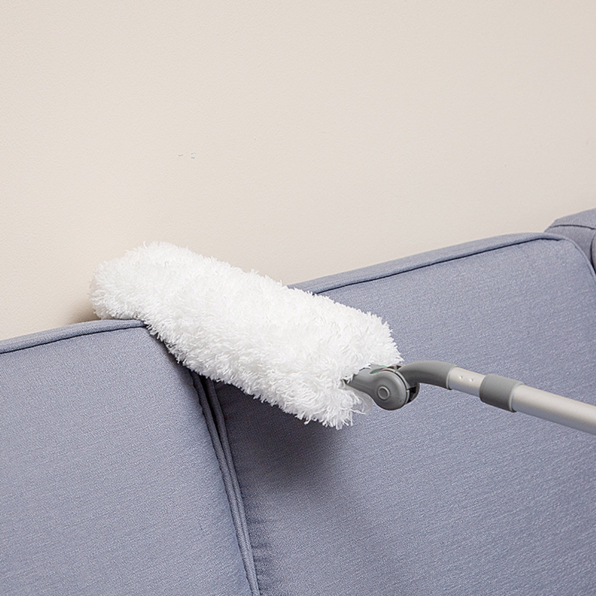 Long Handle Duster With Extension Bar, Home Dust Collector - White - Image 2