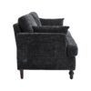 Modern Style Chenille 2 Seater Sofa With LED Light, USB Port And Storage Bag - Black - Image 20