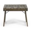 Temptation - Outdoor Foldable Side Table With Slat Design - Gray - Image 5