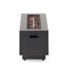 Modern Outdoor Iron Propane Fire Pit, 50, 000 Btu, Sleek Design - Brown / Gold - Image 13