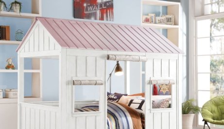 Spring - Full Bed - White / Pink - Image 6