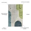Fenix - Accent Rug, Elegant Design - Ivory Multi - Image 4