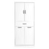 Modern Bathroom Storage Cabinet With 2 Laundry Baskets, 1 Drawer, Adjustable Shelf - White - Image 16