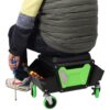 Heavy Duty Mechanic Stool With Wheels And Soft Rubber Cushion And 330Lbs Capacity - Green - Image 2
