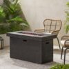 Custer - Rectangular Fire Pit 50, 000 Btu Magnesium Oxide - Brown - Image 8