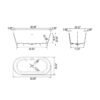 Solid Surface Soaking Freestanding Bathtub For Bathroom - Matte White - Image 11