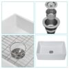 Sink 30" Apron Front Reversible Single Bowl Kitchen Sink & Grid And Strainer - White - Image 10