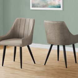 Upholstered Side Dining Chair For Dining Room (Set of 2) - Taupe