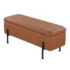 Daniella - Contemporary Storage Bench - Black / Camel - Image 4