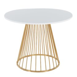 Canary Cosmo - Contemporary Dining Table - Gold / White