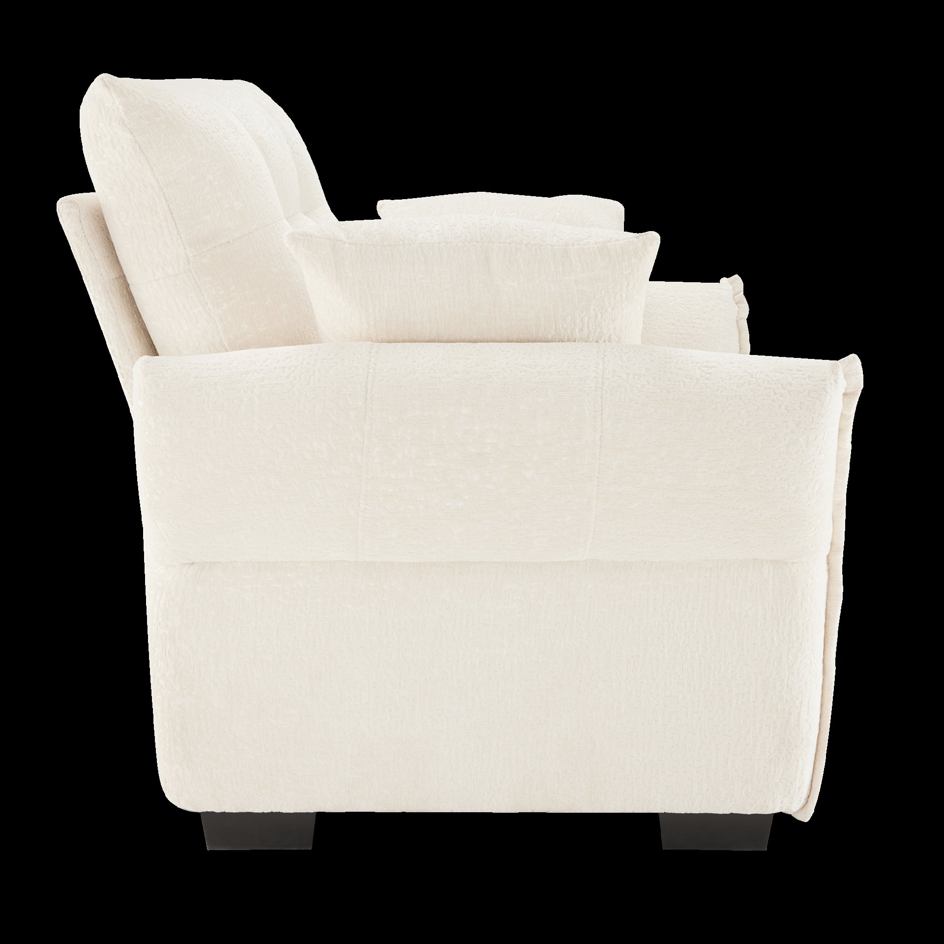 Ergonomic Single Seater Sofa With High Resilience Support Cushions And Throw Pillows, Modern Design - White - Image 7