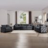 Classic & Modern Oversized 3 Piece Sectional Sofa With Deep Seats - Gray - Image 15