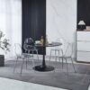 Dining Chair, Metal Leg, Plastic Seat (Set of 4) - Chrome / Transparent - Image 2