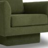 360° Modern Swivel Accent Chairs Round Armchair, Thick Padded Lounge Sofa Upholstered Comfy (Set of 2) - Green - Image 17
