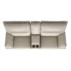 Malibu - Modern Power Motion 3 Piece Reclining Loveseat Sofa With Cup Holders - Cream Taupe Beige - Image 5