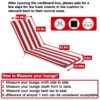 2 Pieces Set Outdoor Lounge Chair Cushion Replacement Patio Furniture Seat Cushion Chaise Lounge Cushion - Red / White - Image 4