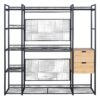 Open Style Wardrobe With Hanging Rails, Shelves And Drawers - White - Image 14