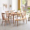 Dining Bench, Table Bench For Living Room - Natural Oak - Image 7