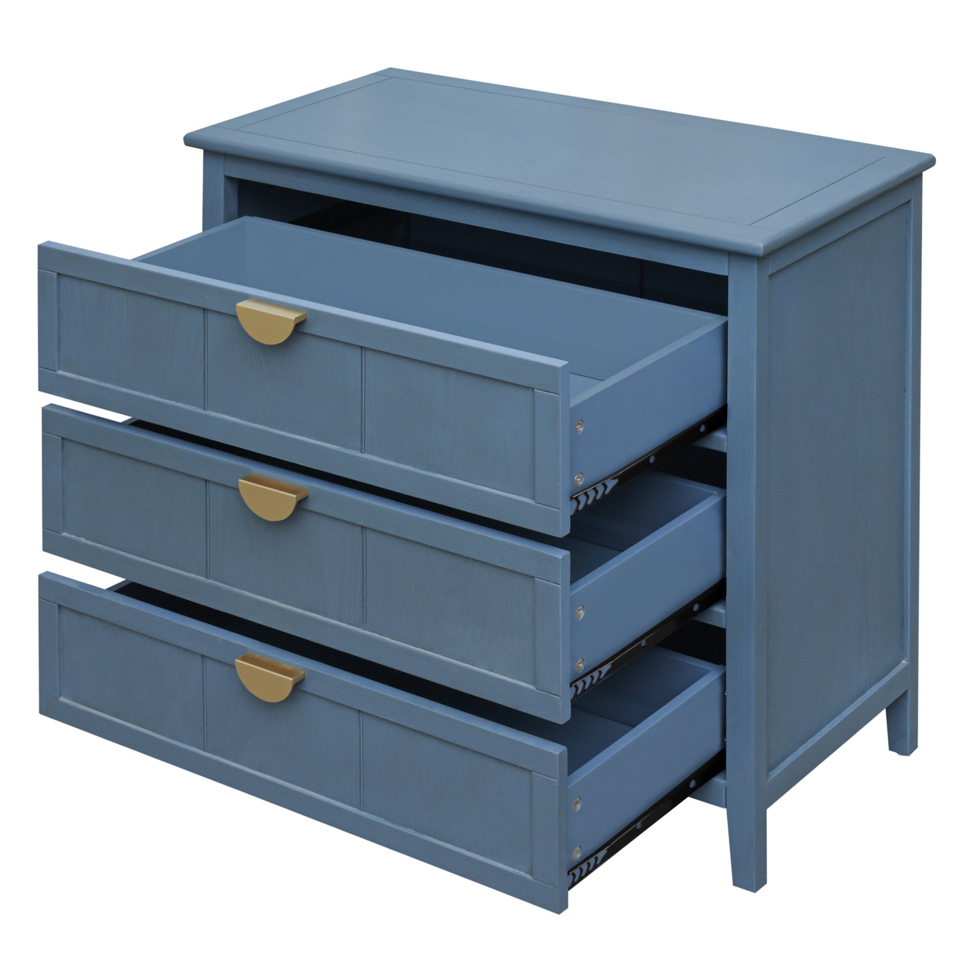 3 Drawer Cabinet For Bedroom - Blue - Image 13