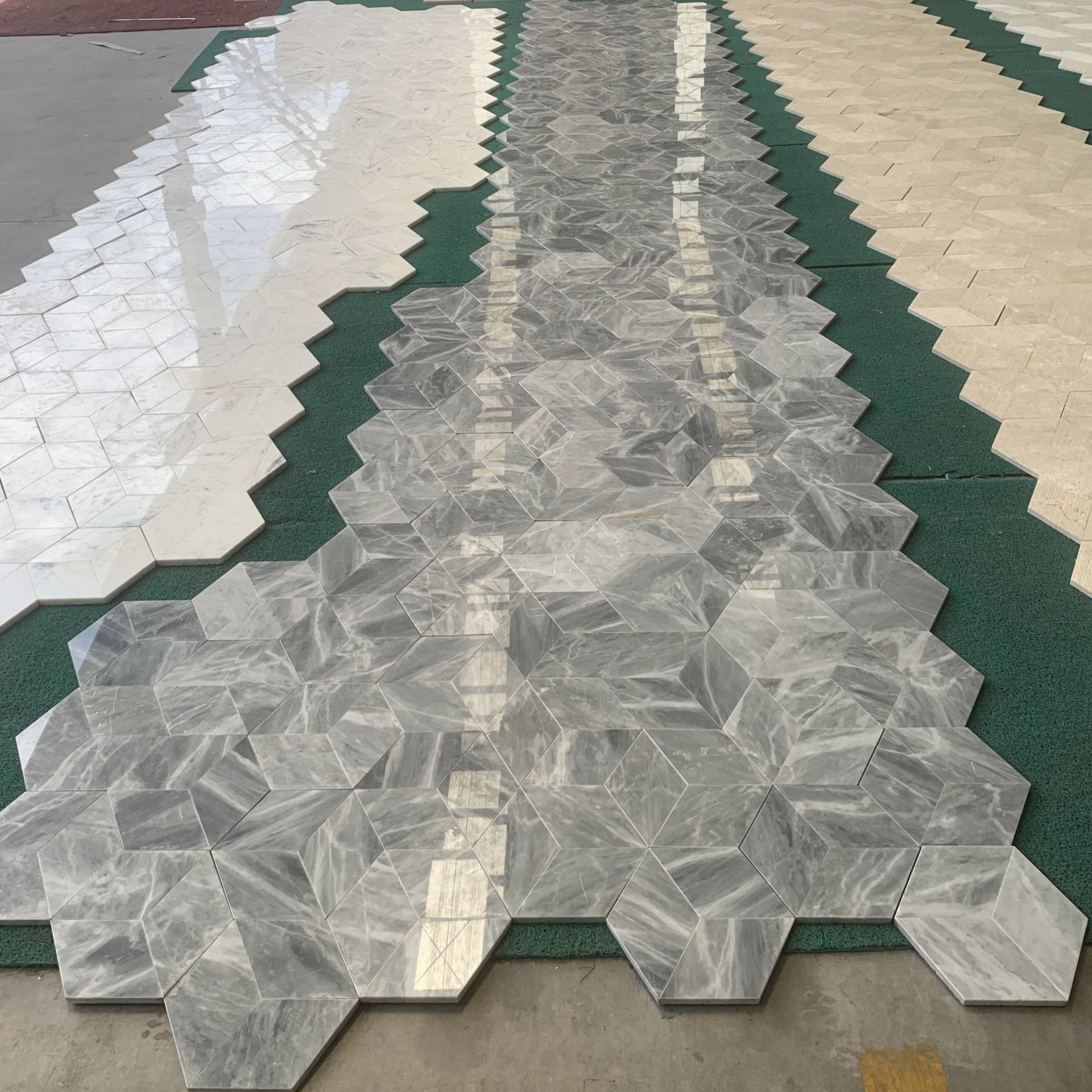 Hexagon Carrara Polished Marble Tile For Wall And Floor Stone (Set of 12) - Natural / Gray - Image 8