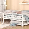 Full Long Over Queen Metal Bunk Bed With Trundle - White - Image 21