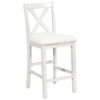 5 Pieces Counter Height Rustic Farmhouse Dining Room Wooden Bar Table Set With 2 Stools And 2 Chairs - White - Image 17
