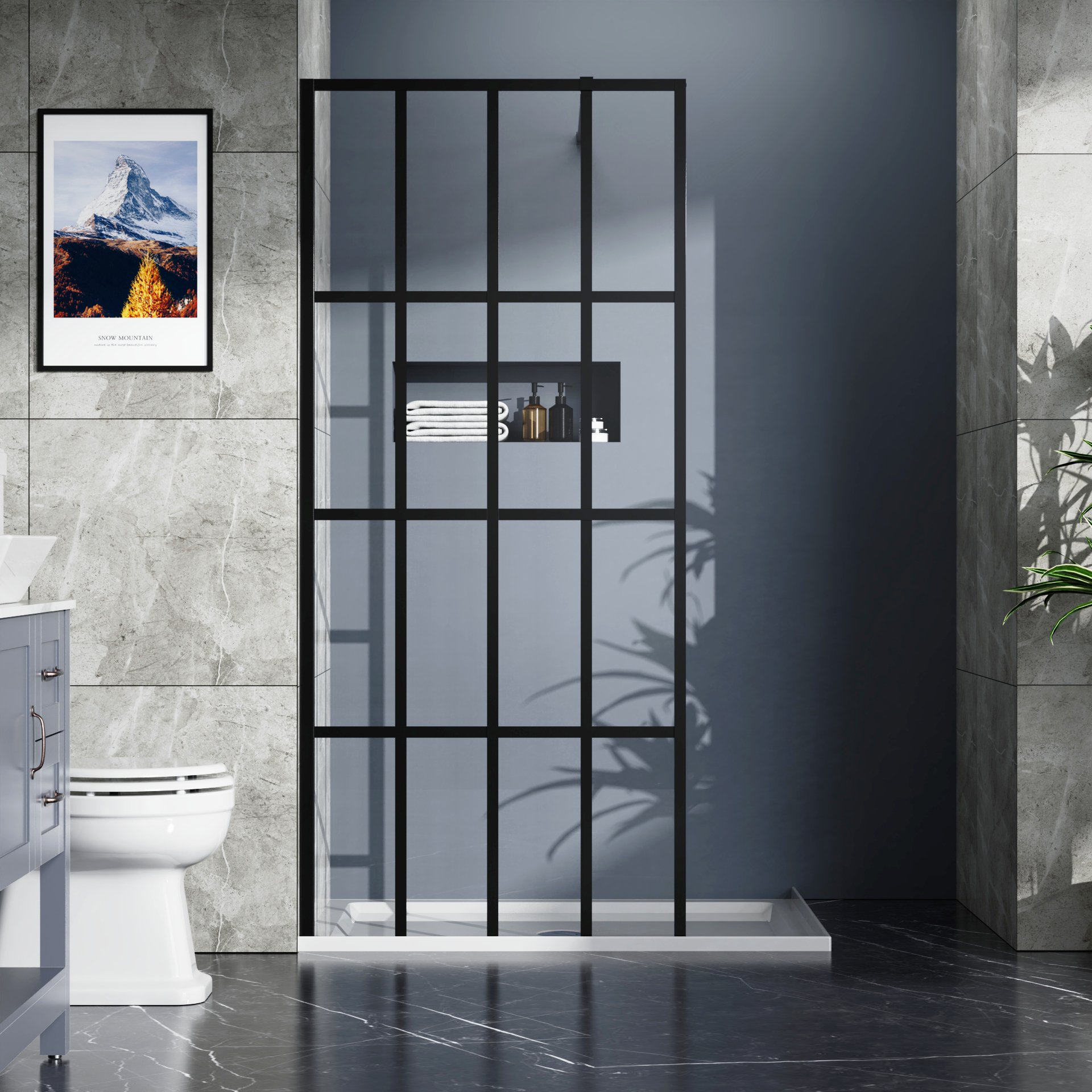 Shower Door Walk - Black - Image 3