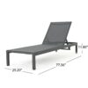 Outdoor Chaise Lounge Chair, Aluminum Adjustable Outside Chair For Pool Patio Beach Yard, All Weather Use UV Resistant 400Lbs Weight Capacity - Gray - Image 3